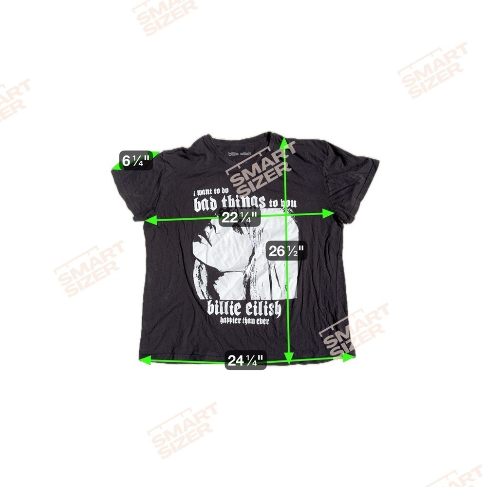 Billie Eilish Happier Than Ever T-shirt, I Wanna Do Bad Things To You, Size XXL - Picture 4 of 5